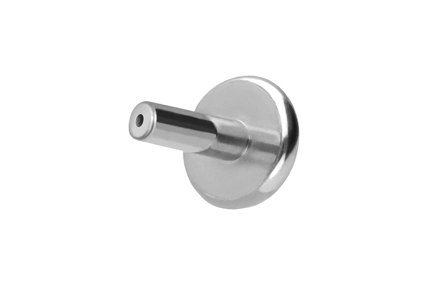 Titan Labret Piercing mit Push Fit ohne Kugel